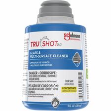TruShot 2.0 Glass/Multi-Surface Cleaner For Multi Surface, Multipurpose - Concentrate - 9 fl oz (0.3 quart) - Clean & Fresh Scent - Easy to Use, Spill Resistant, Dilutable - Clear Cartridge - 4 / Carton