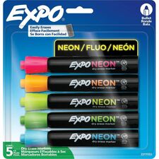 Expo Dry Erase Markers Bullet Marker Point - Erasable - Assorted Ink - Dry - 5 / Pack