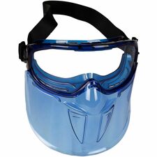 Ansell Health V90 Safety Goggles with Face Shield Recommended for: Face - Universal - Full Face, Eye, Liquid, Particulate, Fog Protection - Polycarbonate - Blue - Clear Lens - Blue Frame - Anti-fog, Detachable Face Shield, Splash Resistant, Anti-droplets