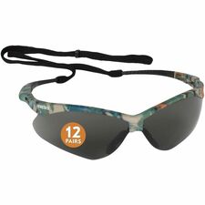 Ansell Health Nemesis Safety Glasses Recommended for: Workplace, Home, Construction, Manufacturing, Shooting, Industrial - Universal - Eye, Fog, UVA, UVB, UVC Protection - Polycarbonate - Smoke Lens - Camo Frame - Anti-fog, Durable, Lightweight, Wraparoun