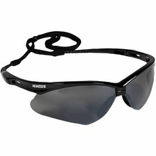 Ansell Health Nemesis Safety Glasses Recommended for: Construction, Manufacturing, Workplace, Home, Shooting, Industrial, Eye - Eye, UVA, UVB, UVC, Ultraviolet Protection - Polycarbonate - Smoke Lens - Black Frame - Non-slip, Wraparound Frame, Flexible, S