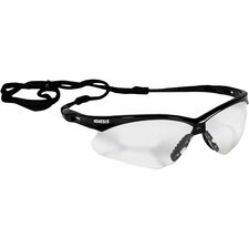 Ansell Health Nemesis Safety Glasses Recommended for: Workplace, Home, Construction, Manufacturing, Shooting, Industrial - Universal - Eye, Fog, UVA, UVB, UVC, Ultraviolet Protection - Polycarbonate - Clear Lens - Black Frame - Anti-fog, Durable, Lightwei
