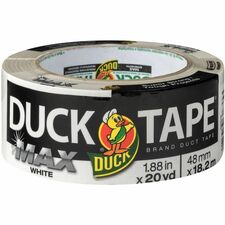 Duck Max Strength Packaging Tape 20 yd Length x 1.88" Width - White - Rubber Adhesive - For Packaging, Wood, Plastic, Glass, Sealing, Bundling - 1 Each