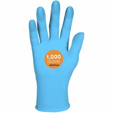 KleenGuard G10 Comfort Plus Blue Nitrile Gloves 4 mil Thickness x 9.50" Glove Length - For Right/Left Hand - Nitrile - Light Blue - Touchscreen Capable - Textured Fingertip, Food Safe, Recyclable, Textured Finish - For Food Handling, Food Preparation, Man
