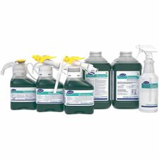 Diversey Crew Restroom Disinfectant Cleaner For Multi Surface - Concentrate - Liquid - 50.7 fl oz (1.6 quart) - 7 pH - Fresh Scent - Cleanse, Deodorize, Disinfectant, Rinse-free, Virucidal - Green Spray - 2 / Carton