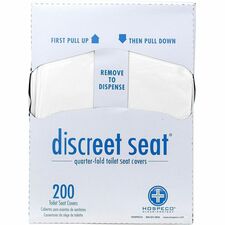 Hospeco Recycled Paper Toilet Seat Covers For Toilet, Public Toilet - White - Paper - 25 / Carton