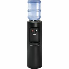 Crystal Mountain Aspen Hot and Cold Water Cooler 3.60 quart - Polyethylene - 38.6" x 12.6" x 12.6" - Black