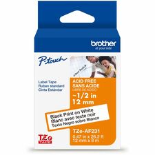 Brother 0.47in width - Same Product, Updated Packaging - 7-layer Lamination, Chemical Resistant, Water Resistant, Abrasion Resistant, Temperature Resistant, Fade Resistant, Indoor/Outdoor Use, Easy Peel Split Backing - for use with select Brother P-touch