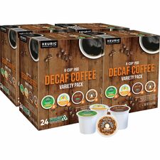 Green Mountain Coffee K-Cup Variety Sampler Decaf Coffee Pack Compatible with Keurig Brewer - Light/Medium - Per Box - 24 K-Cup - K-Cup - Premium Roast Decaf, The Original Decaf, Newman's Special Blend, Breakfast Blend - Decaffeinated - 4 / Carton