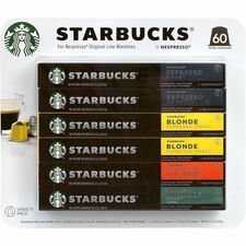 Green Rabbit Pod Starbucks Nespresso Pods Variety Pack 60 Pod - Pod - Caffe Verona, Pike Place Roast, Colombia, Blonde Espresso Roast - 6 / Carton
