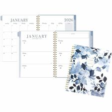 Cambridge Leah Bisch Weekly Monthly Planner Weekly, Monthly - 12 Month - January 2026 to December 2026 - Letter - 8 1/2" x 11" Sheet Size - Twin Wire - Ciara Floral - Poly Cover - Monthly Planner, Planner Page, Yearly Planner, Unruled Planning Space, Unru