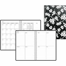 House of Doolittle Recycled Non-Dated Planner Weekly, Monthly, Undated - 12 Month - 1 Week, 1 Month Double Page Layout - 7" x 11" Sheet Size - Wire Bound - Multi - Paper - Synthetic Paper Cover - Printed, Water Resistant Cover, Tear Resistant, Planner Pag