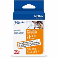 Brother 0.47in width - Same Product, Updated Packaging - 7-layer Lamination, Chemical Resistant, Water Resistant, Abrasion Resistant, Temperature Resistant, Fade Resistant, Indoor/Outdoor Use, Easy Peel Split Backing - for use with select Brother P-touch