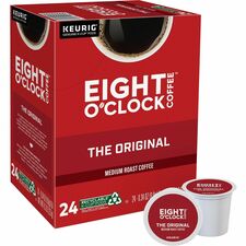 Eight O'Clock K-Cup, Ground Original Coffee Compatible with Keurig Brewer - Medium - Per Box - 24 K-Cup - K-Cup, Ground - Original - Kosher - 4 / Carton
