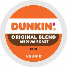 Dunkin'® K-Cup Original Blend Coffee Compatible with Keurig Brewer - Medium - 0.3 oz Per Box - 22 K-Cup - K-Cup - Original Blend - Kosher - 4 / Carton