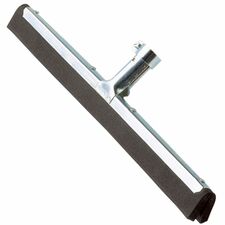 Ettore Wipe 'n Dry Floor Squeegee Foam, Rubber Blade18" Length - Long Lasting, Durable - Black, Silver - 1Each