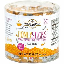 Green Rabbit Breitsamer Honig Honey Sticks Natural - 80 / Carton