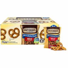 Green Rabbit Snyder's Mini Pretzels Low Calorie, Individually Wrapped - Crunchy - 0.92 oz Bag - 30 / Carton