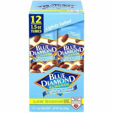 Green Rabbit Blue Diamond Low-Sod. Light Salt Almond Low Sodium - Lightly Salted - 1 - 1.50 oz - 12 / Carton
