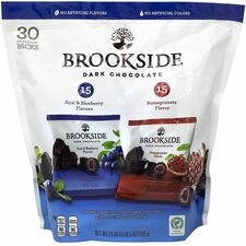 Green Rabbit Brookside Cark Choc. Fruit Candy Pomegranate, Acai, Blueberry - 0.70 oz - 30 / Carton