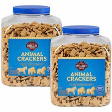 Green Rabbit All-Natural Animal Crackers Preservative-free, No Artificial Flavor, No Artificial Color, No Artificial Sweeteners, Resealable Tub - 3.87 lb - 2 / Carton