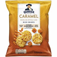 Green Rabbit Quaker Popped Rice Crisps No High Fructose Corn Syrup, Gluten-free - Caramel, Corn - 0.67 oz Bag - 60 / Carton