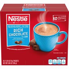 Nestle Fat-Free Rich Chocolate Hot Cocoa Mix Rich Chocolate - 6 / Carton