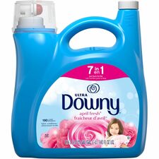 Downy Ultra Fabric Conditioner For Washing Machine, Fabric - 140 fl oz (4.4 quart) - Floral, Pleasant Scent - 190 Loads - Freshen - Light Blue - 4 / Carton