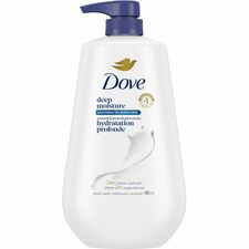 Dove Deep Moisture Body Wash 30.60 fl oz - Pump Bottle Dispenser - Body, Skin - Moisturizing - White - Unscented - 1 Each
