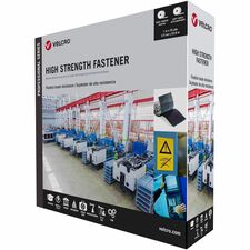 VELCRO® High-Strength Fastener 25 yd Length x 1" Width - Black - Polyamide - Dust Resistant, Temperature Resistant - For Mounting, Project, Indoor, Nail, Screw, Stainless Steel, Glass, Plastic, Aluminum - 1 Box