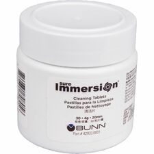 BUNN Sure Immersion Cleaning Tablets (2) For Coffee Brewer - 0.14 oz - White - 30 Each