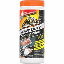 Armor All Heavy-Duty Cleaning Wipes For Car, Plastic, Metal, Home - Heavy Duty, Sturdy - Multi - 25 Wipes/Tub - 6 / Carton