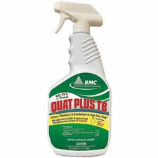 RMC Ready-to-Use Disinfectant For Hard Surface, Hospital - Ready-To-Use - Spray - 32 fl oz (1 quart) - 12.5 pH - Fresh, Lemon Scent - Recommended For: Germs Remover - Disinfectant, Easy to Use, Deodorize - Amber, Clear - 1 Each