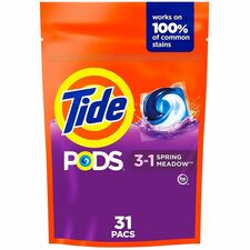 Tide PODS Laundry Detergent Pacs For Laundry, Clothes - Concentrate - Spring Meadow Scent - Recommended For: Stain Remover - Blue - 30 / Pack