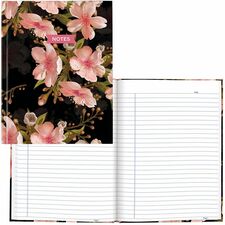 Blueline Cherry Tree Lane Notebook 192 Pages - Ruled Margin - Cherry Tree Lane Cover - Smooth, Hard Cover, Sturdy, Self-adhesive Tab, Index Sheet, Acid-free Paper, Durable - Recycled - 1 Each