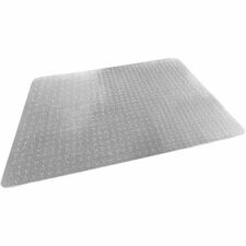 Cleartex TrYlok Chair Mats Carpeted Floor, Chair, Indoor, Low Pile - 59" Length x 46" Width - Rectangular - Clear - 1 / Each
