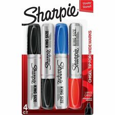 Sharpie King Size Permanent Markers Assorted Ink - 4 / Pack