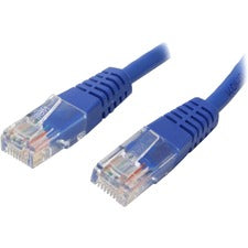 StarTech.com 1 ft Blue Molded Cat 5e UTP Patch Cable 1 ft Category 5e Network Cable - First End: 1 x RJ-45 - Male - Second End: 1 x RJ-45 - Male - Patch Cable - Blue - 1 Each