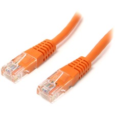 StarTech.com Cat. 5E UTP Patch Cable 15 ft Category 5e Network Cable for Network Device, Workstation, Distribution Panel - First End: 1 x RJ-45 Network - Male - Second End: 1 x RJ-45 Network - Male - Patch Cable - Gold Plated Contact - CMG - 24 AWG - Oran