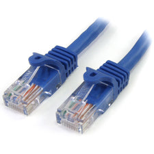 StarTech.com 5ft Blue Snagless Cat 5e UTP Patch Cable 5 ft Category 5e Network Cable - First End: 1 x RJ-45 - Male - Second End: 1 x RJ-45 - Male - Patch Cable - Blue - 1 Each