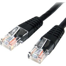 StarTech.com Cat. 5E UTP Patch Cable 25 ft Category 5e Network Cable - First End: 1 x RJ-45 - Male - Second End: 1 x RJ-45 - Male - Patch Cable - Black - 1 Each