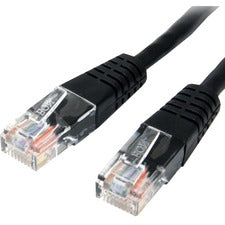 StarTech.com 50ft Black Molded Cat5e UTP Patch Cable 50 ft Category 5e Network Cable - First End: 1 x RJ-45 - Male - Second End: 1 x RJ-45 - Male - Patch Cable - Black - 1 Each