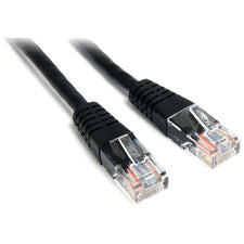 StarTech.com Cat. 5E UTP Patch Cable 1 ft Category 5e Network Cable - First End: 1 x RJ-45 - Male - Second End: 1 x RJ-45 - Male - Patch Cable - Black - 1 Each