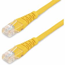 StarTech.com Cat. 5E UTP Patch Cable 1 ft Category 5e Network Cable - First End: 1 x RJ-45 - Male - Second End: 1 x RJ-45 - Male - Patch Cable - Yellow - 1 Each