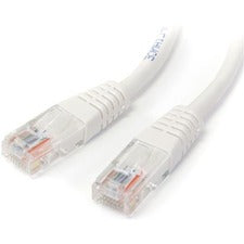 StarTech.com 25 ft White Molded Cat5e UTP Patch Cable 25 ft Category 5e Network Cable - First End: 1 x RJ-45 - Male - Second End: 1 x RJ-45 - Male - Patch Cable - White - 1 Each