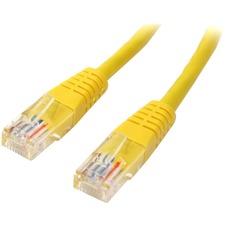 StarTech.com Cat. 5E UTP Patch Cable 3 ft Category 5e Network Cable - First End: 1 x RJ-45 - Male - Second End: 1 x RJ-45 - Male - Patch Cable - Yellow - 1 Each