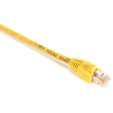 Black Box GigaBase Cat.5e UTP Patch Network Cable 1 ft Category 5e Network Cable for Patch Panel, Wallplate, Network Device - First End: 1 x RJ-45 Network - Male - Second End: 1 x RJ-45 Network - Male - 1 Gbit/s - Patch Cable - Gold Plated Contact - CM -
