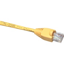 Black Box GigaBase Cat.5e UTP Patch Network Cable 6 ft Category 5e Network Cable for Patch Panel, Wallplate, Network Device - First End: 1 x RJ-45 Network - Male - Second End: 1 x RJ-45 Network - Male - Patch Cable - Gold Plated Contact - CM - 24 AWG - Ye