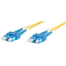 StarTech.com Fiber Optic Duplex Patch Network Cable 6.56 ft Fiber Optic Network Cable for Network Device - First End: 2 x SC Network - Male - Second End: 2 x SC Network - Male - 100 Gbit/s - Patch Cable - LSZH - 9/125 µm - Yellow - 1 Each