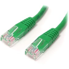 StarTech.com 10 ft Green Molded Cat5e UTP Patch Cable 10 ft Category 5e Network Cable for Network Device, Workstation, Distribution Panel - First End: 1 x RJ-45 Network - Male - Second End: 1 x RJ-45 Network - Male - Patch Cable - Gold Plated Contact - CM